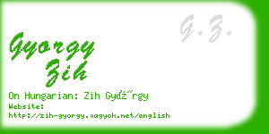 gyorgy zih business card